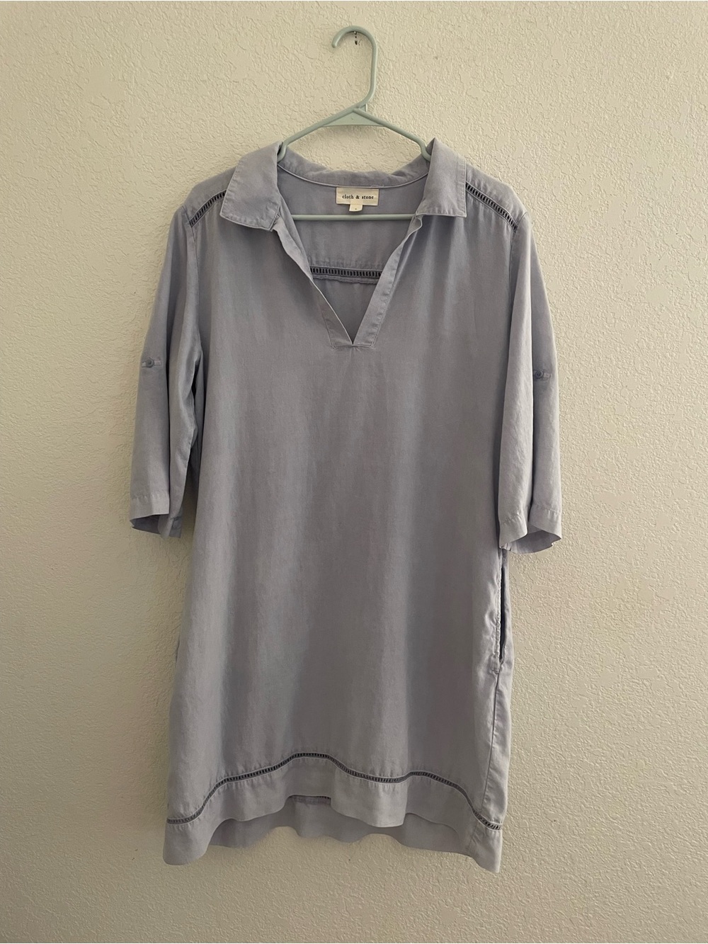 Cloth & Stone steel blue tunic size L